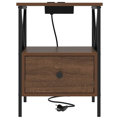 Nachttisch Braun Eichen-Optik 41,5 x 40,5 x 55 cm Holzwerkstoff