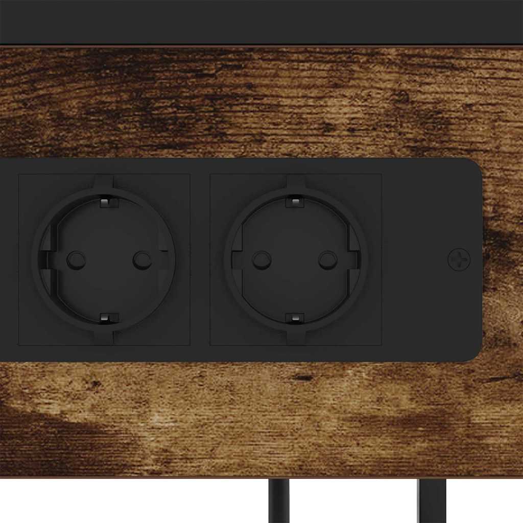 Nachttisch Räuchereiche 40 x 27 x 76 cm Holzwerkstoff