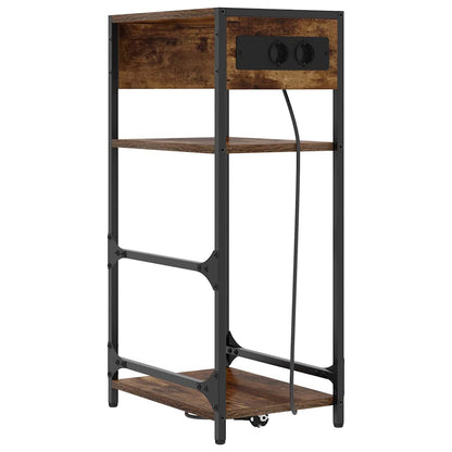 Nachttisch Räuchereiche 40 x 27 x 76 cm Holzwerkstoff