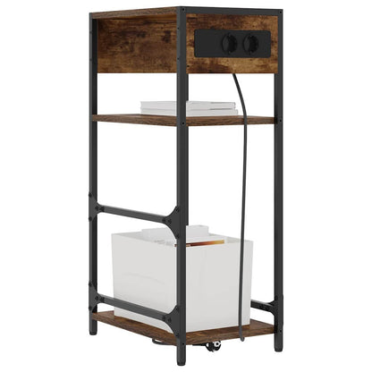 Nachttisch Räuchereiche 40 x 27 x 76 cm Holzwerkstoff