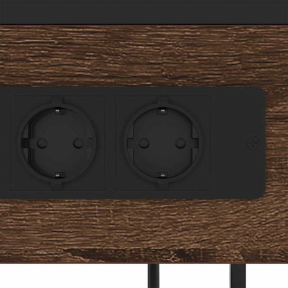 Nachttisch Braune Eiche 40 x 27 x 76 cm Holzwerkstoff