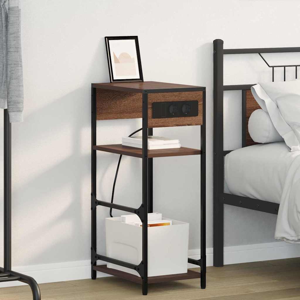 Nachttisch Braune Eiche 40 x 27 x 76 cm Holzwerkstoff