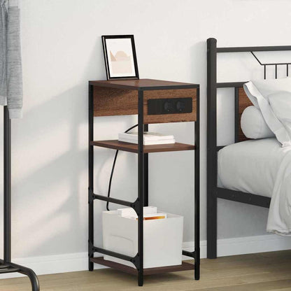 Nachttisch Braune Eiche 40 x 27 x 76 cm Holzwerkstoff