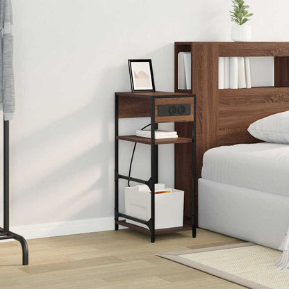 Nachttisch Braune Eiche 40 x 27 x 76 cm Holzwerkstoff