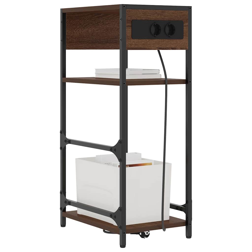 Nachttisch Braune Eiche 40 x 27 x 76 cm Holzwerkstoff