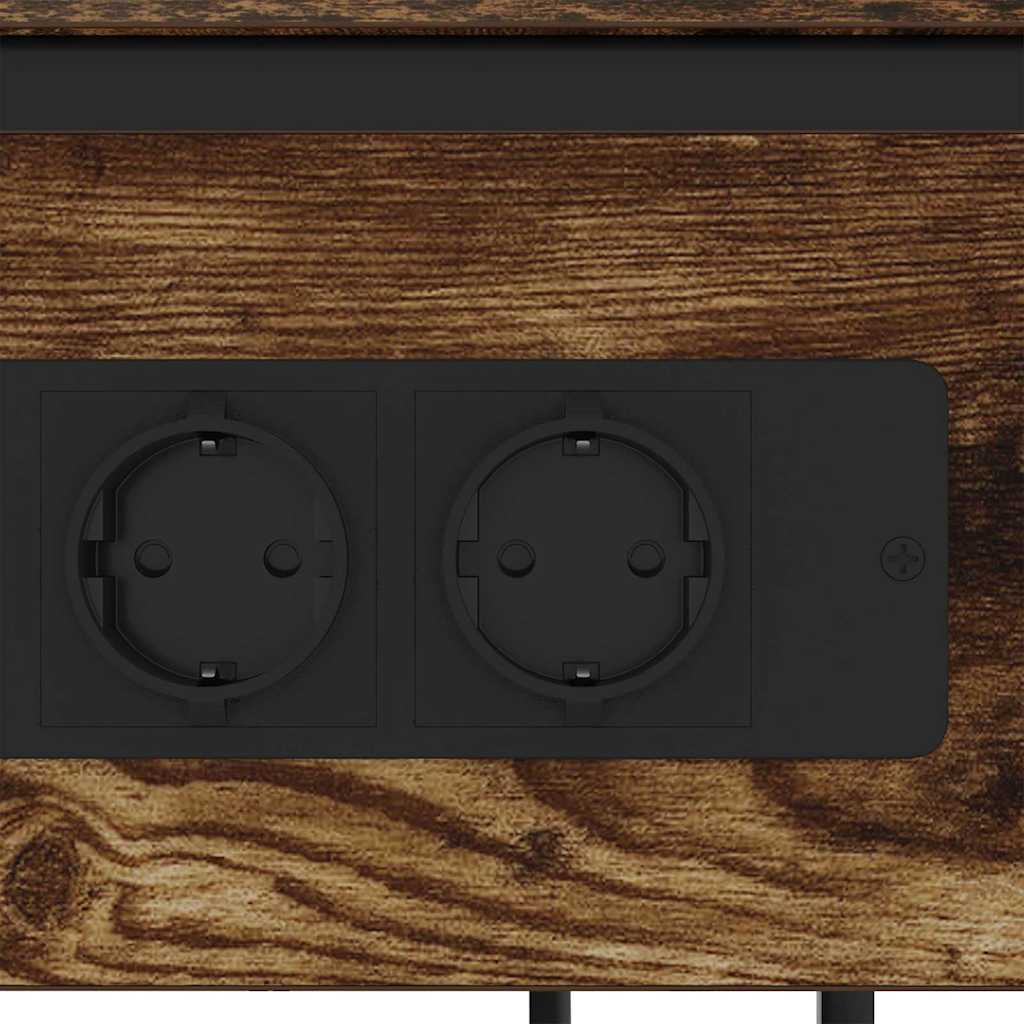 Nachttisch Räuchereiche 41 x 28 x 76 cm Holzwerkstoff