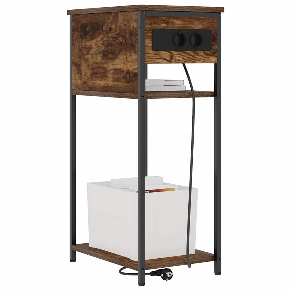 Nachttisch Räuchereiche 41 x 28 x 76 cm Holzwerkstoff