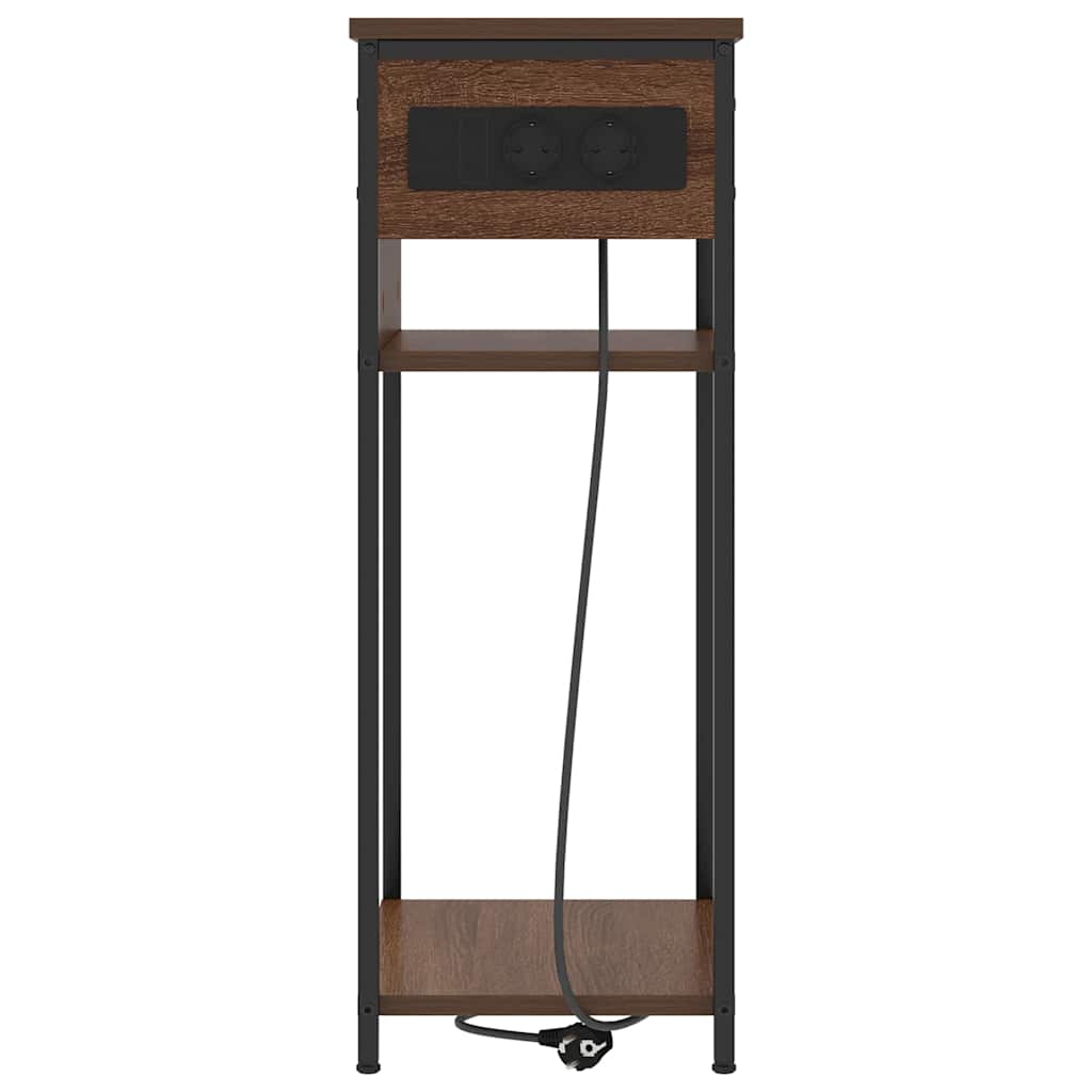 Nachttisch Braune Eiche 41 x 28 x 76 cm Holzwerkstoff