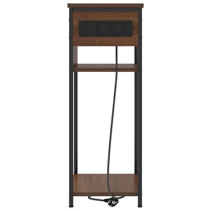 Nachttisch Braune Eiche 41 x 28 x 76 cm Holzwerkstoff