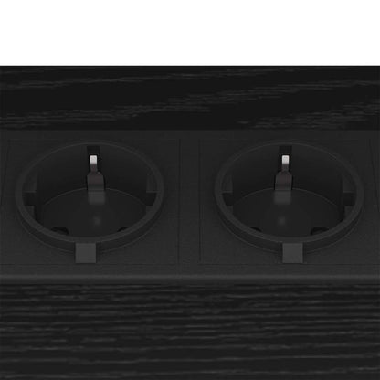 Nachttisch 2 pcs Schwarze Eiche 38 x 30 x 48 cm Holzwerkstoff