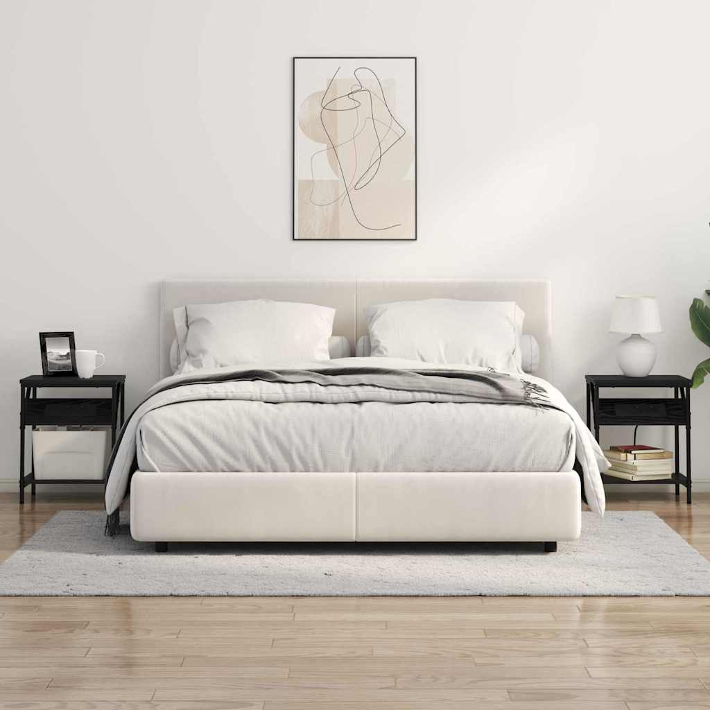 Nachttisch 2 pcs Schwarze Eiche 38 x 30 x 48 cm Holzwerkstoff