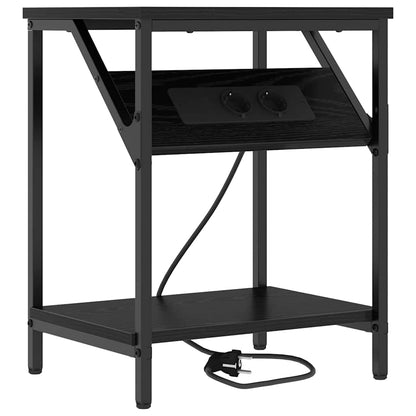 Nachttisch 2 pcs Schwarze Eiche 38 x 30 x 48 cm Holzwerkstoff