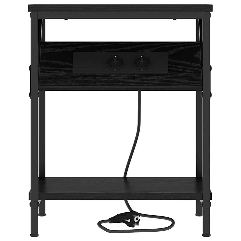 Nachttisch 2 pcs Schwarze Eiche 38 x 30 x 48 cm Holzwerkstoff