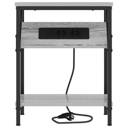 Nachttisch 2 pcs Grau Sonoma 38 x 30 x 48 cm Holzwerkstoff