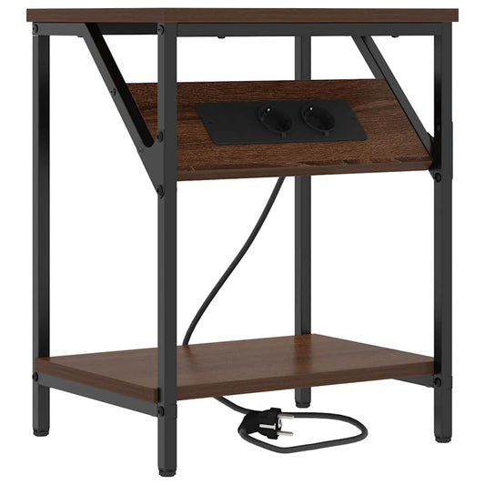 Nachttisch Braune Eiche 38 x 30 x 48 cm Holzwerkstoff