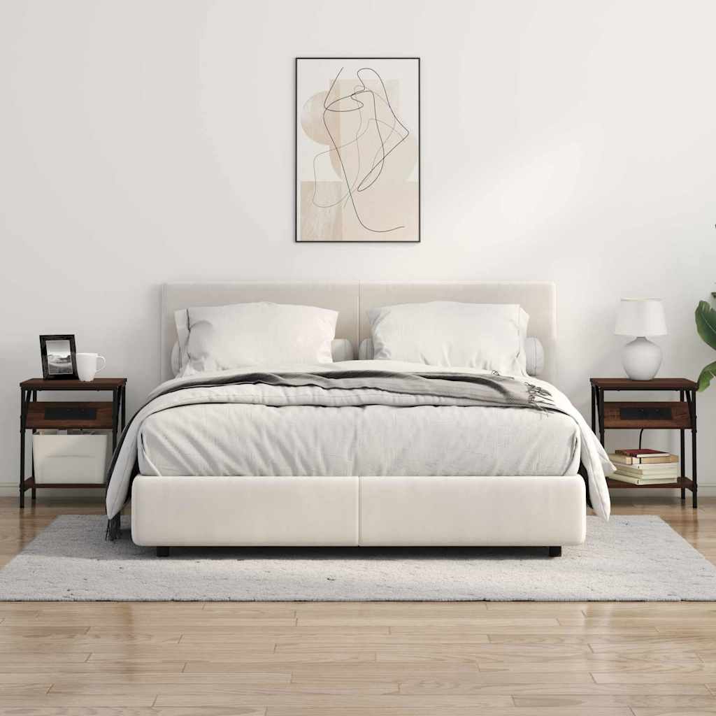 Nachttisch 2 pcs Braune Eiche 38 x 30 x 48 cm Holzwerkstoff