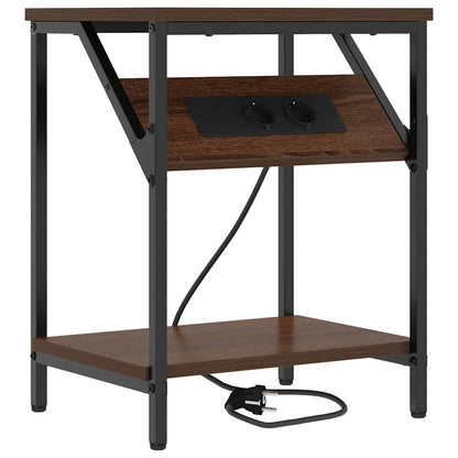 Nachttisch 2 pcs Braune Eiche 38 x 30 x 48 cm Holzwerkstoff