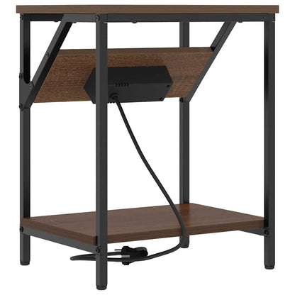 Nachttisch 2 pcs Braune Eiche 38 x 30 x 48 cm Holzwerkstoff