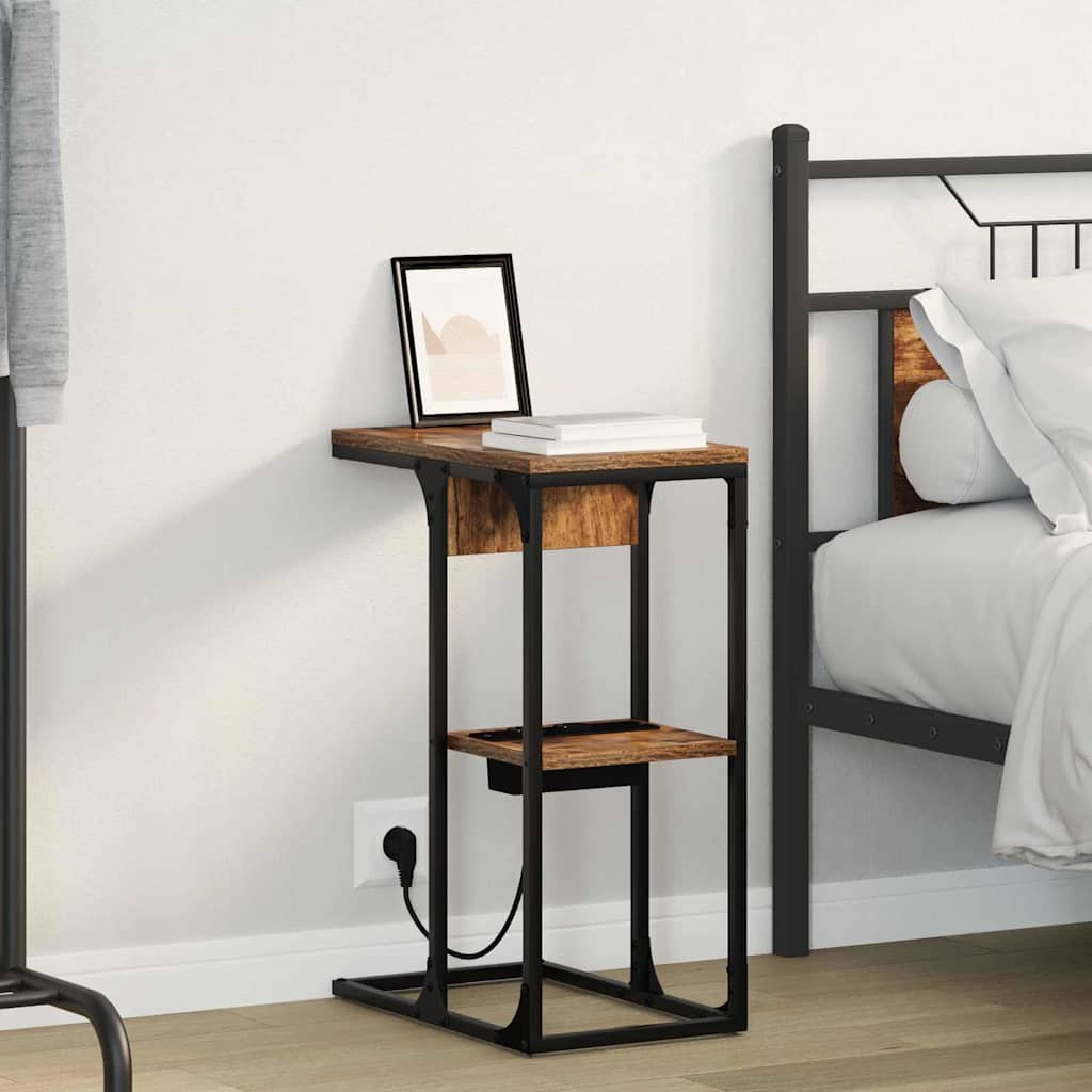 Nachttisch Räuchereiche 41,5 x 26 x 60,5 cm Holzwerkstoff