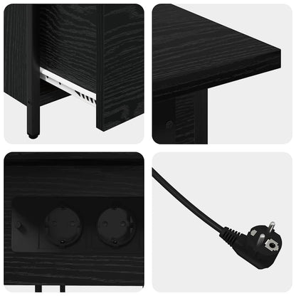 Nachttisch Schwarze Eiche 60 x 30 x 61 cm Holzwerkstoff