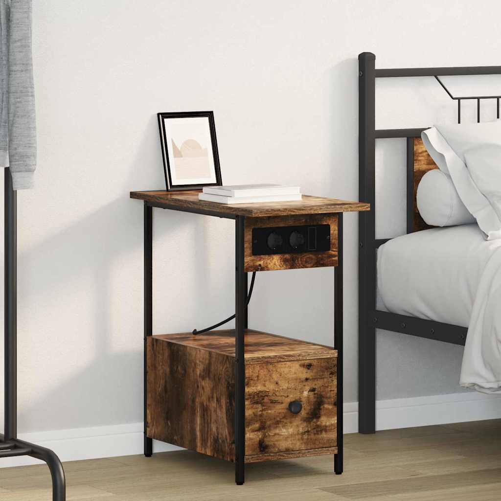 Nachttisch Räuchereiche 60 x 30 x 61 cm Holzwerkstoff