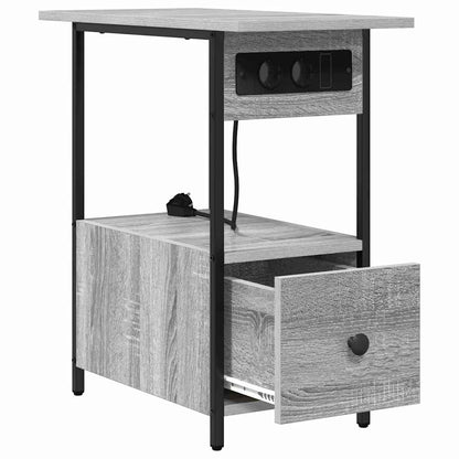 Nachttisch Grau Sonoma 60 x 30 x 61 cm Holzwerkstoff