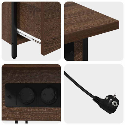 Nachttisch Braune Eiche 60 x 30 x 61 cm Holzwerkstoff