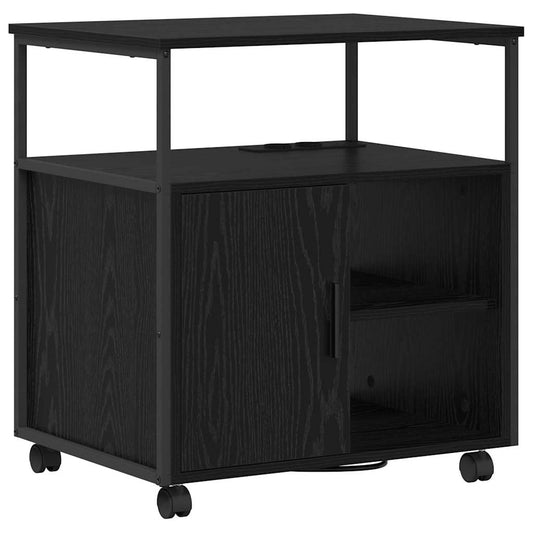 Büroschrank mit Lademöglichkeit Schwarze Eiche 61 x 46 x 67 cm