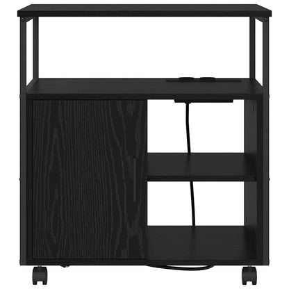 Büroschrank mit Lademöglichkeit Schwarze Eiche 61 x 46 x 67 cm