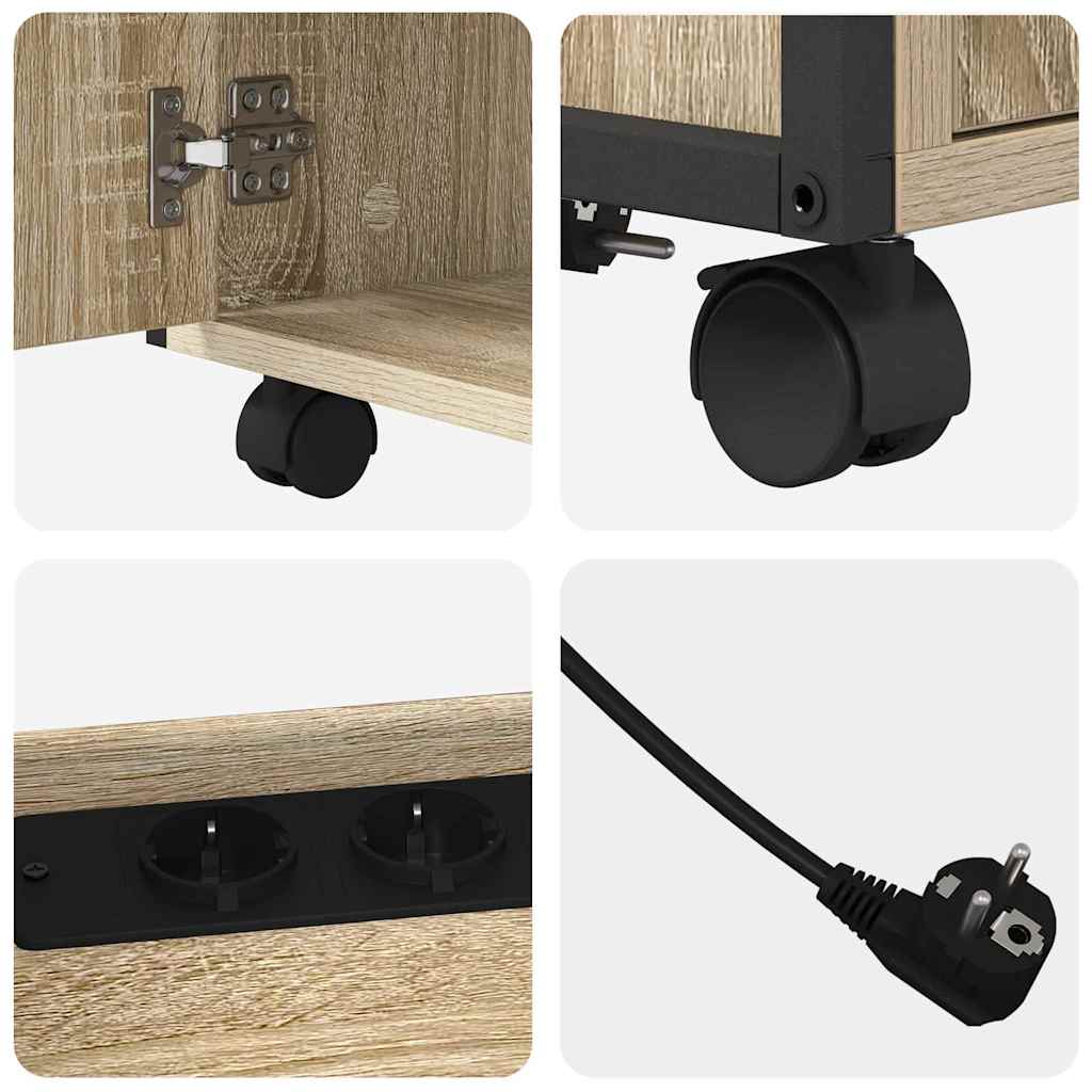 Büroschrank mit Lademöglichkeit Sonoma Eiche 61 x 46 x 67 cm