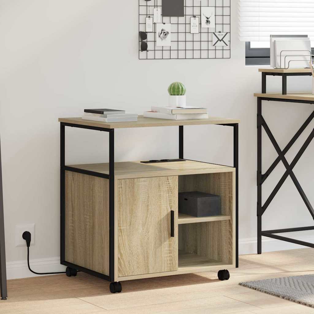 Büroschrank mit Lademöglichkeit Sonoma Eiche 61 x 46 x 67 cm