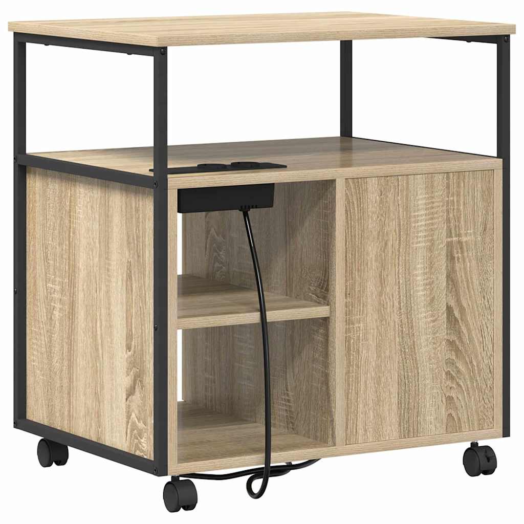 Büroschrank mit Lademöglichkeit Sonoma Eiche 61 x 46 x 67 cm