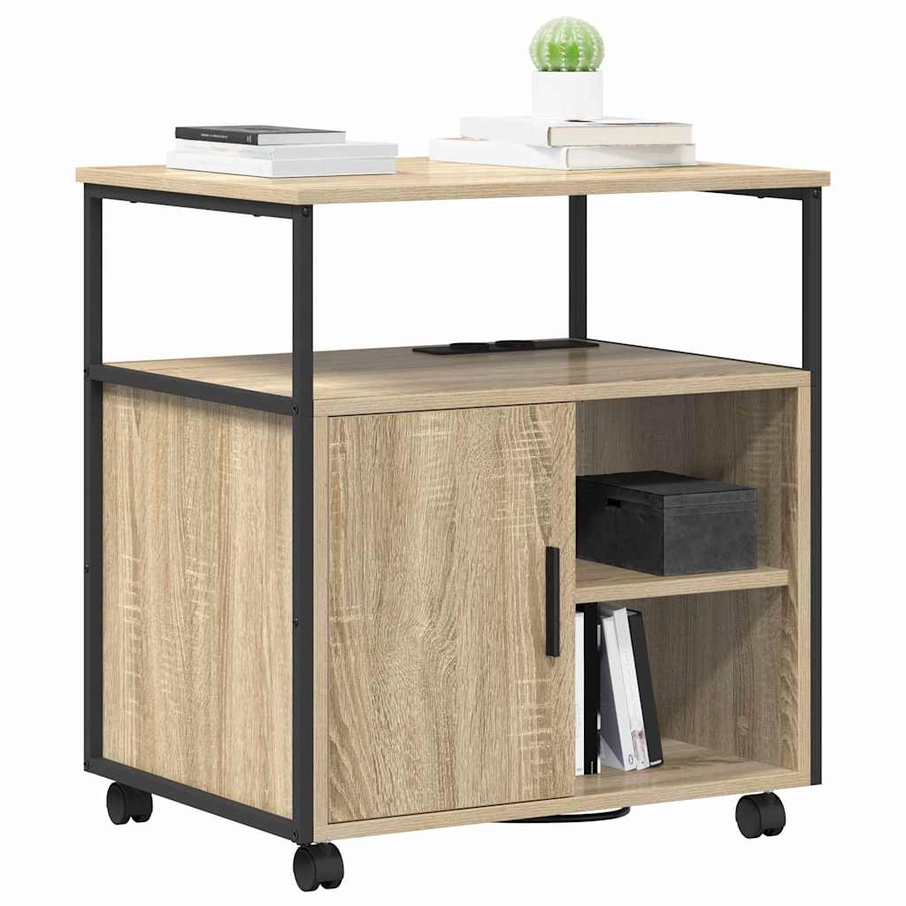 Büroschrank mit Lademöglichkeit Sonoma Eiche 61 x 46 x 67 cm
