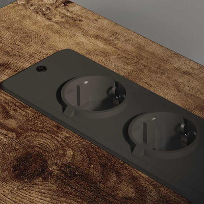 Büroschrank mit Lademöglichkeit Räuchereiche 61 x 46 x 67 cm