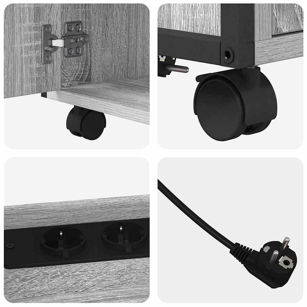 Büroschrank mit Lademöglichkeit Grau Sonoma 61 x 46 x 67 cm