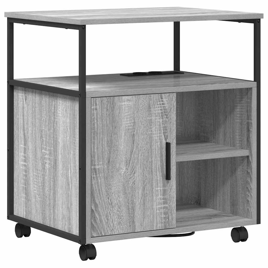Büroschrank mit Lademöglichkeit Grau Sonoma 61 x 46 x 67 cm