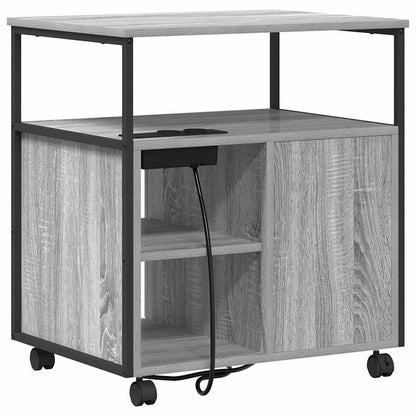 Büroschrank mit Lademöglichkeit Grau Sonoma 61 x 46 x 67 cm