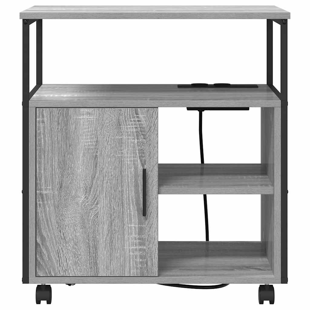 Büroschrank mit Lademöglichkeit Grau Sonoma 61 x 46 x 67 cm