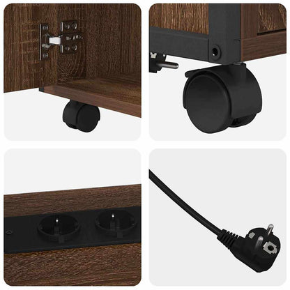 Büroschrank mit Lademöglichkeit Braune Eiche 61 x 46 x 67 cm