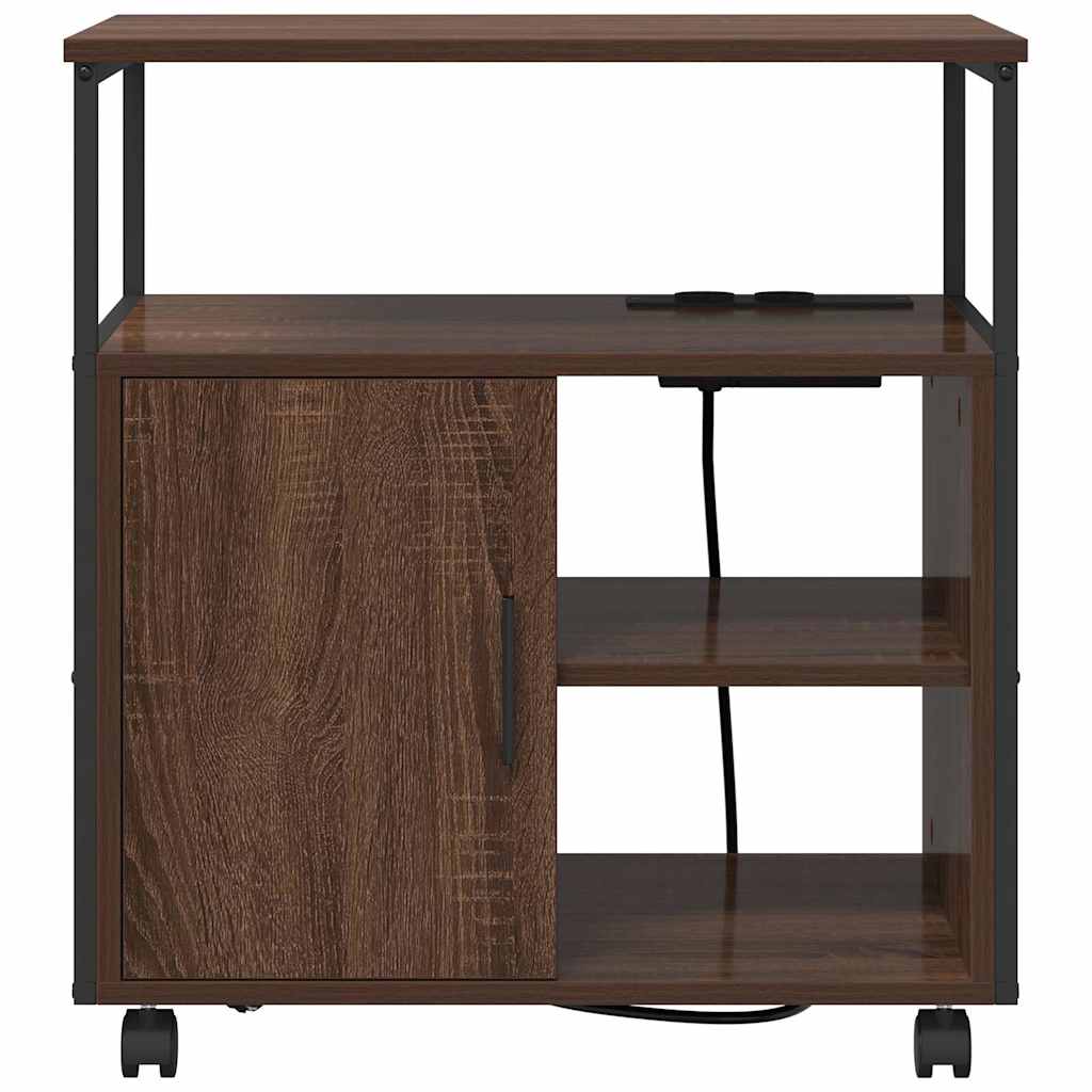 Büroschrank mit Lademöglichkeit Braune Eiche 61 x 46 x 67 cm