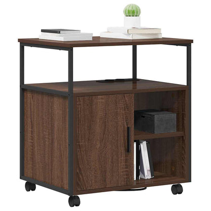 Büroschrank mit Lademöglichkeit Braune Eiche 61 x 46 x 67 cm