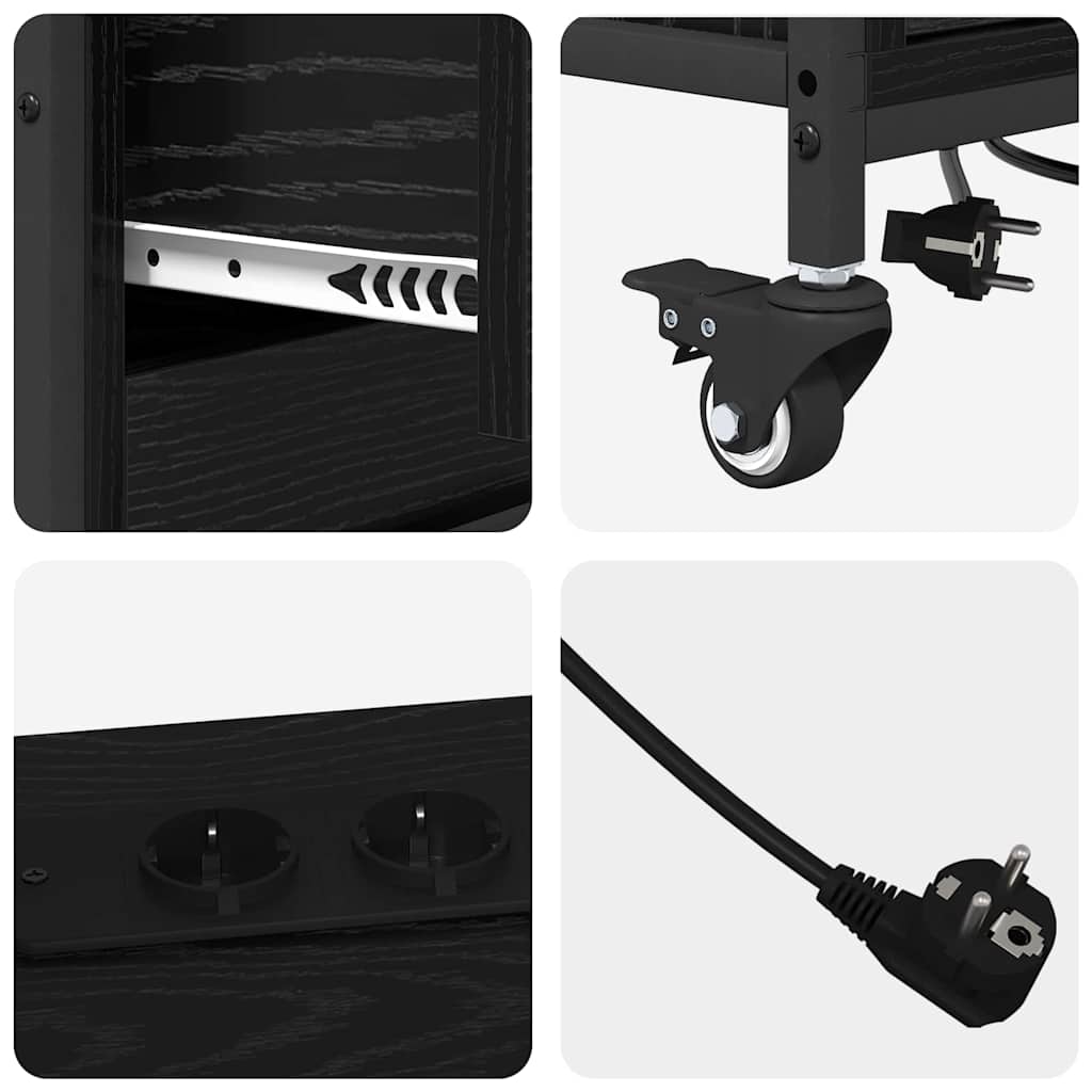 Büroschrank Schwarze Eiche 76 x 41 x 72 cm Holzwerkstoff