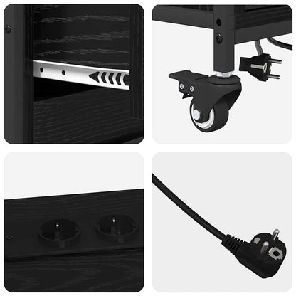 Büroschrank Schwarze Eiche 76 x 41 x 72 cm Holzwerkstoff