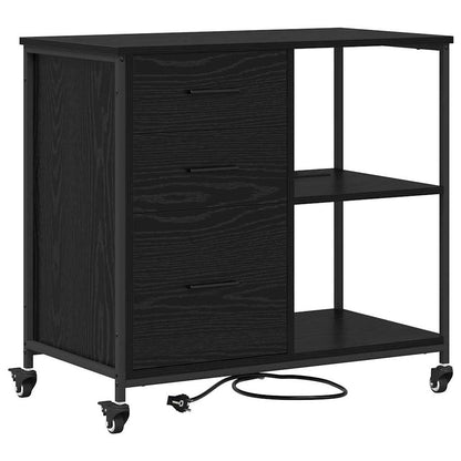 Büroschrank Schwarze Eiche 76 x 41 x 72 cm Holzwerkstoff