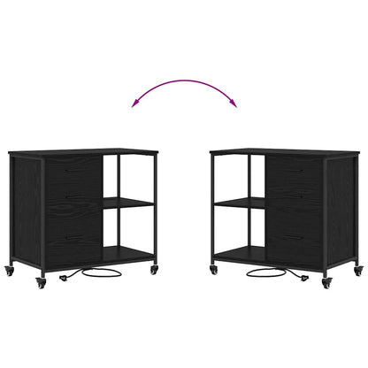 Büroschrank Schwarze Eiche 76 x 41 x 72 cm Holzwerkstoff