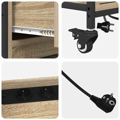 Büroschrank mit Rad Sonoma Eiche 76 x 41 x 72 cm Holzwerkstoff