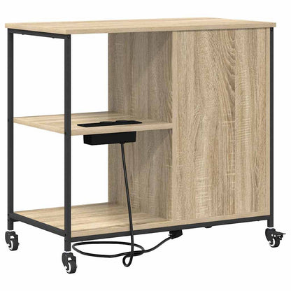 Büroschrank mit Rad Sonoma Eiche 76 x 41 x 72 cm Holzwerkstoff