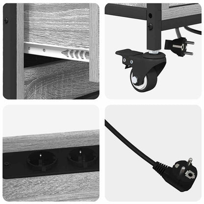 Büroschrank mit Rad Grau Sonoma 76 x 41 x 72 cm Holzwerkstoff