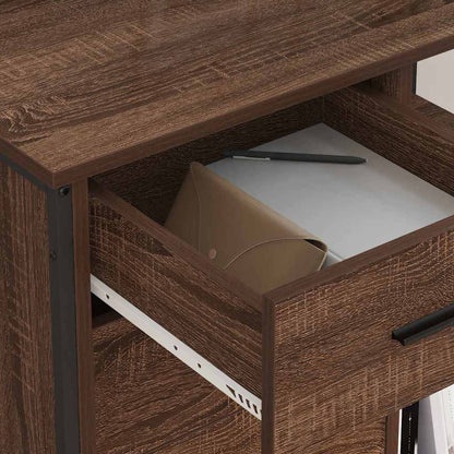 Büroschrank mit Rad Braune Eiche 76 x 41 x 72 cm Holzwerkstoff