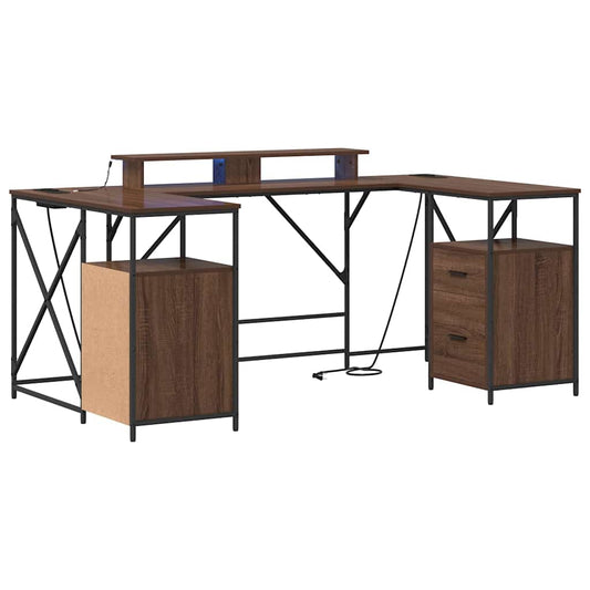 Schreibtisch Braune Eiche 182 x 101 x 87,5 cm Holzwerkstoff